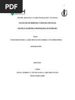 Fundamentos de La Argumentacion Juridica y Sus Principios