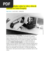 20 Curiosidades Sobre La Vida y Obra de Antoine de Saint-Exupery