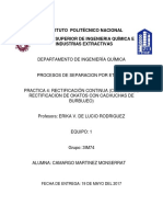 Columna de Rectificacion de Platos Con Cachucas de Burbujeo