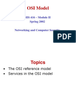 OSI Model: MIS 416 - Module II Spring 2002