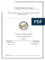 Comparative Public Law Project: Critical Anaysis of Judicial Activism For Protecting Human Rights (India & Usa)