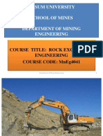 Aksum University School of Mines Department of Mining Engineering