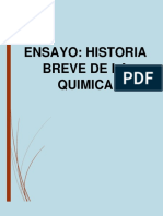 Ensayo Breve Historia de La Quimíca