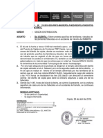 Nota Informativa Sobre Prostesta Pacifica de Los Familiares y Deudos Del Accidente de Transito.