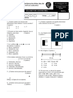 Examen Bimestral I Cuarto Grado 2017 - GEOMETRÍA