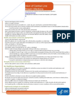 Checklist For Prevention of Central Line Associated Blood Stream Infections