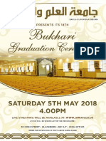 Jamiatul Ilm Wal Huda Blackburn 18th Annual Bukhari Jalsa Poster