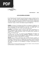 Acta de Entrega y Recepcion de Dinero - 2018