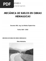 Tema 4. Mecánica de Suelos en Estructuras Hidráulicas