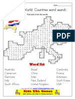 Countries Wordsearch 2