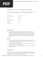 C - TADM70 - 74 - SAP Certified Technology Associate - OS - DB Migration For SAP NetWeaver 7.4 - SAP Training