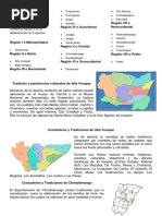 Tradiciones Los Departamentos de Las Ocho Regiones de Guatemala