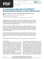 A Temperature-Dependent SiC MOSFET Modeling Method Based On MATLABSimulink