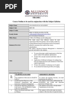 Mba/Bba Course Outline To Be Used in Conjunction With The Subject Syllabus