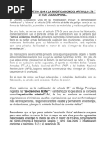 Decreto Legislativo 1244 y La Modificacion Del Articulo 279 y 317 de Codigo Penal