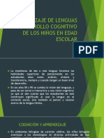 Aprendizaje de Lenguas y Desarrollo Cognitivo de Los Niños en Edad Escolar