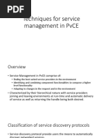 Techniques For Service Management in PvCE