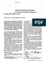 Comparison of The Stannous Chloride and Vanadate Methods For Estimation of Serum Inorganic Phosphorus by Use of The "SMA 12/60"