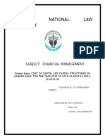 Chanakya National LAW University: Subject: Financial Management