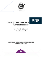 DCP Diseño Curricular Cens Ciclo Orientado Provincia de Mendoza 2° y 3° Ciclo Orientado Educación de Jóvenes y Adultos