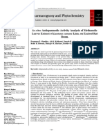 In-Vitro Antispasmodic Activity Analysis of Methanolic: Leaves Extract of Lantana Camara Linn. On Excised Rat Ileum