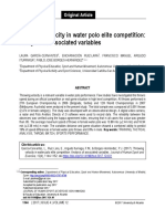 Throwing Velocity in Water Polo Elite Competition: Analysis of Associated Variables