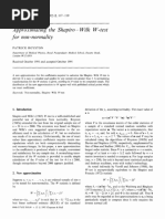 Approximating The Shapiro-Wilk W-Test For Non-Normality