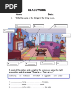 My Living Room Preposition of Place Tasks 80667