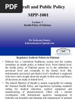 Statecraft and Public Policy MPP-1001: Health Policy of Pakistan