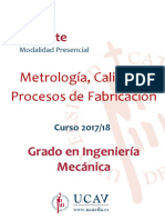 Guía Docente: Metrología, Calidad y Procesos de Fabricación