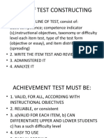 Steps of Test Constructing