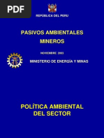 Pasivos Ambientales Mineros