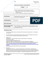 Title Maintain Control Valve Actuators and Positioners Level 3 Credits 5