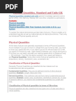 Physical Quantities, Standards and Units PDF