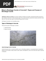 What Is Shrinkage Cracks in Concrete - Types and Causes of Shrinkage Cracks