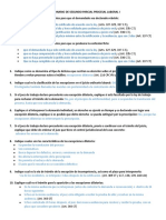 Cuestionario de Segundo Parcial Procesal Laboral I