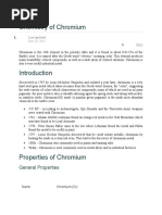 Chemistry of Chromium