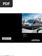 FREIGHTLINER Sprinter 2015 Operating Instructions Manual