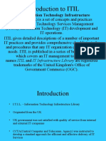 Introduction To ITIL: Library (ITIL) Is A Set of Concepts and Practices