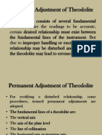 Permanent Adjustments of Theodolite