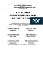 Standard Requirements For Project Study: College of Engineering and Architecture