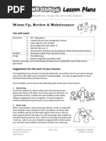 Warm Up, Review & Maintenance: You Will Need