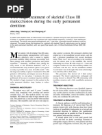 Two-Stage Treatment of Skeletal Class III Malocclusion During The Early Permanent Dentition