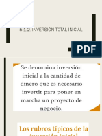 5.1.2. Inversión Total Inicial