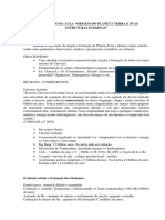 Fichamento Da Aula "Origem Do Planeta Terra e Suas Estruturas Internas"