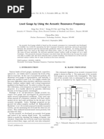 Level Gauge by Using The Acoustic Resonance Frequency