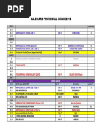 Calendario Provisional Squash 2018