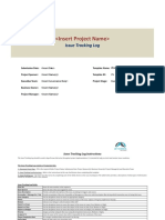 Issue Tracking Log