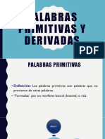 Palabras Primitivas y Derivadas