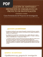 Hipotesis y Variables de Investigación PDF